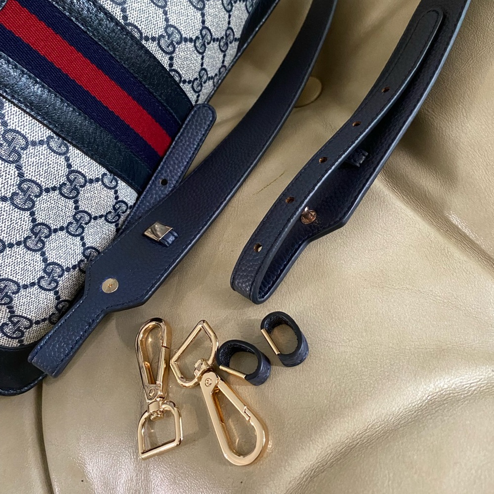 Replacement Strap Only for Vintage Gucci - BAG NOT INCLUDED! Navy Blue